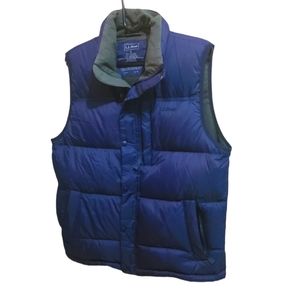 LL Bean Navy Blue Goose Down Puffer Vest